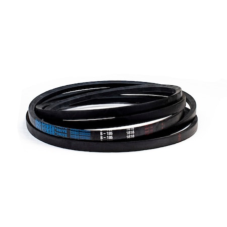D&D B185 Classical V-Belt, 188 in Outside Length, 21/32 in Top Width, 1 Ribs B185